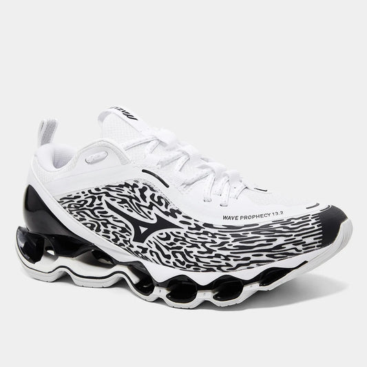 Mizuno Wave Prophecy 13.2 Tennis Shoes - White + Black